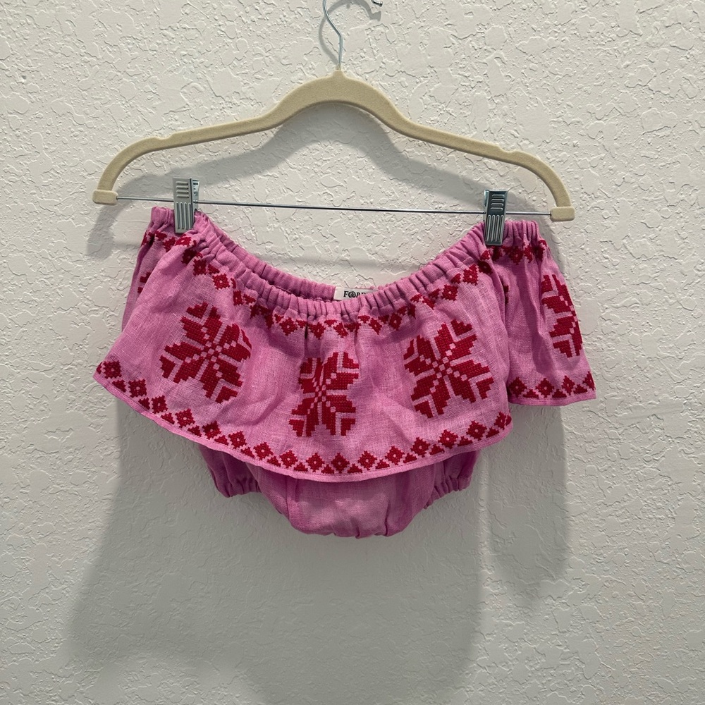 NWOT Foberini Embroidered Tube Top